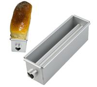 Moldes para pan de plátano - Juego de sartenes antiadherentes para hornear, diseño de acero inoxidable, incluye tapa protectora, cocina ideal para uso en máquina de hornear, preparación de pan de