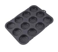 Moldes para panecillos para hornear | Molde de silicona para hornear pan con 12 cavidades - Molde de pan fácil de liberar para huevos, hamburguesas y magdalenas