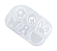 Moldes para pendientes, plantilla de Pascua, diseño de mariposa, flor, conejo, huevo, molde de silicona para joyas, para familia, damas, mujeres, hombres, niñas, escuela, hogar