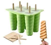Moldes para polos de hielo, máquina de paletas de 6 cavidades con 20 palos de madera, moldes de silicona reutilizables para helado, sin BPA, herramientas de cocina para el hogar