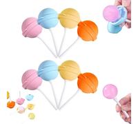 Moldes Para Polos Helados En Silicona, Molde De Silicona Para Helados Con Forma De Piruletas, 8 Moldes Para Gelatina, Molde Grande Reutilizable Para Hielo Con Forma De Piruletas, Para Chocolate