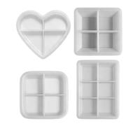 Moldes para Posavasos de Resina Epoxi Molde de Colada de 4 Piezas para