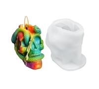 Moldes para resina de Halloween, molde de silicona para velas perfumadas | Fácil extracción moldes de yeso artesanía para decoraciones festivas proyectos terapia