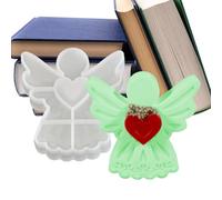 Moldes para Resina,Molde Reutilizable De Ángel Corazón,Moldes Angulares De Silicona Para Artesanias | Para Hacer Jabon Velas Yeso Decoracion Del Hogar