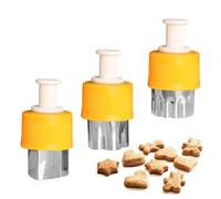 Moldes para sellos con forma de alimentos: mini herramientas de corte compactas, cortadores de prensa de metal duraderos para vegetales, frutas, queso, galletas, fondant, accesorios de cocina decorati