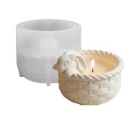 Moldes para tarros de resina, herramientas de fundición de cesta de conejo de Pascua, moldes de fundición para tarros de almacenamiento, para estantes de mesa, planificadores de, profesores de