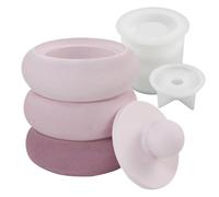 Moldes para tarros de velas,moldes para tarros de velas con tapa | Molde de tarro de vela para plantador de hormigón,Tazas apiladas creativas de silicona, moldes de tarro de vela para