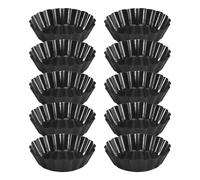 Moldes para tartaletas de huevo, mini moldes de 7,6 cm con base extraíble (10 unidades)