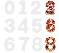 Moldes para tartas con números grandes de 8 pulgadas, 9 plantillas numéricas, moldes para hornear y herramientas de corte de pasteles