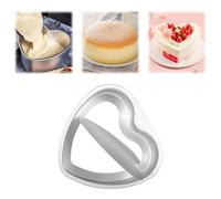 Moldes para tartas de corazón: moldes de pastel de 4 a 10 pulgadas para hornear pan de tarta de queso, aluminio, 2 estilos (parte inferior desmontable y parte inferior fija (parte inferior desmontable