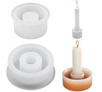 Moldes para Velas,2 Piezas Molde de Silicona para Velas,Molde Cilindro para Velas,Candelabros de Cemento Diy 3D Cilindro Moldes per Velas Decoración de Hogar, Portavelas de Cemento