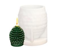 Moldes para velas: conos de pino reutilizables, suministros de artesanía, decoración navideña, moldes de silicona, forma de , para yeso de resina de , jabón epoxi, arcilla, pastel de chocolate