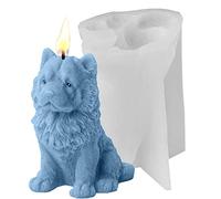 Moldes para velas de cachorros,Molde de resina Chow Chow para fundición epoxi | Molde de Fondant antiadherente para decoración de pasteles, vela de aromaterapia, jabón, escultura de yeso