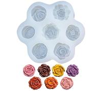 Moldes para velas de flores - Herramientas de decoración de silicona, juego de moldes de flores con diseño antiadherente flexible, molde de para bodas, suministros de arte para el hogar, crea