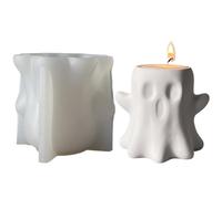 Moldes para velas de Halloween, molde de vela fantasma, molde de silicona de 3.35 pulgadas, plantilla de resina de Halloween para jabón, chocolate, Halloween, bonito molde de resina epoxi