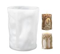 Moldes para velas de Jesús, silicona cristiana, de jabón, chocolate, yeso, fondant, yeso, kit de decoración religiosa hecho a mano, bandeja de bricolaje de Navidad, escenario de manualidades de