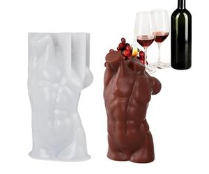 Moldes para Velas de Silicona, Molde corporal de resina para hombre y mujer para fundición de velas, Suministros para fabricación de velas, adornos, aromaterapia, postres, pasteles, chocolate Tsuchiya