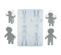 Moldes para velas, figuras familiares, moldes de resina epoxi, molde de silicona para decoración del hogar, fabricación de velas, resina epoxi fundida