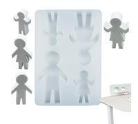 Moldes para velas, figuras familiares, moldes de resina epoxi, molde de silicona para manualidades para decoración del hogar, fabricación de velas, resina epoxi fundida