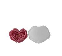 Moldes Para Velas Molde De Silicona, 2 Piezas, Diseño Flor Amor, For Hacer Tú Mismo, Con Forma Corazón(2 pcs 7.5 * 6 * 4cm)