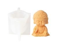 Moldes Para Velas Molde de silicona for velas, estatua de Buda rezando en 3D, molde de resina for velas de yeso, decoración religiosa, artesanía(9 * 11.2cm)