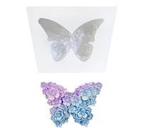 Moldes Para Velas Moldes De Silicona For Hornear, Manualidades Resina Epoxi, Decoración Colgante, Molde Aromaterapia, Suministros For Hacer Velas(Flower Butterfly-6.7 * 5cm)