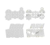 Moldes Para Velas Navideñas,Moldes De Silicona Para Epoxi De Linternas Y Decoración Navideña,Herramientas Reutilizables para Manualidades de Yeso y - Decoración Navideña para Hogar Niños y Adultos