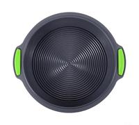 Moldes redondos de silicona de 10 pulgadas para hornear pasteles, pan de maíz y más antiadherentes, fáciles de limpiar y fiables (verde)