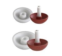 Moldes redondos de silicona para candelabros reutilizables, antiadherentes, herramientas para fundición de resina epoxi y decoración del hogar