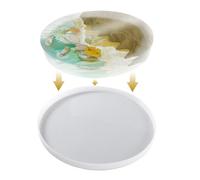 Moldes redondos grandes de resina epoxi para mesa, bandeja redonda grande de resina, bandeja de silicona irregular para servir epoxi, bandeja de frutas, molde de silicona epoxi para posavasos, tabla
