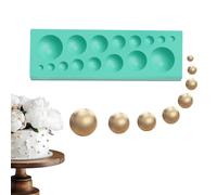 Moldes Redondos Para Chocolate | Herramienta de Cocina Reutilizable Antiadherente | Molde de Fondant de Perlas 3D - para Horneado, Creación de Toppers para Cupcakes y Postres Artesanales