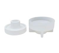 Moldes redondos para portavelas de té, moldes base para manualidades, decoraciones de yeso, suministros de manualidades