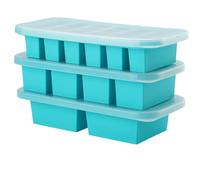Moldes refrigerados de silicona de gran tamaño con cierre seguro y base estable Ideal para sopas, bebidas mezcladas y sobras Bandeja para congelador con múltiples compartimentos