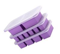 Moldes refrigerados de silicona de gran tamaño con cierre seguro y base estable Ideal para sopas, bebidas mezcladas y sobras Bandeja para congelador con múltiples compartimentos