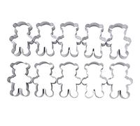 Moldes Reposteria de Galletas, 10pcs Cortadores de Galletas Formas Oso, Cortador Galletas Niños, Aleación de Molde Fondant Moldes para Galletas Fondant y Hornear Cookies,Manualidades,Navidad,Halloween