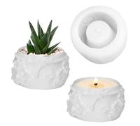 Moldes Resina Epoxi Florero,Moldes de Silicona para Resina Epoxi,Forma Tridimensional de la Flor,Fácil de Quitar y Fácil de Limpiar,Silicona Florero Moldes para Portavelas,Floreros,Decoraciones