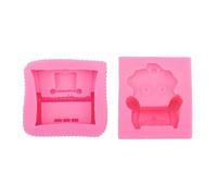 Moldes Silicona Manualidades 4 Pcs Piano Forma De Sofá Silicona Fondant Pastel Pudín De Chocolate Molde De Gelatina Rosa
