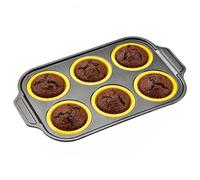 Moldes silicona para hornear muffins,Fácil desmolde, bandeja de magdalenas reutilizable - Molde de donuts al horno,para cocinar, freír, freidora de aire, horno, chocolate, postre, magdalena, hamburgue