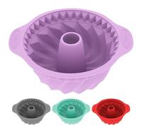 Moldes Silicona Reposteria Redondo1Pcs | Molde Silicona Bizcocho Horno | Molde Bizcocho Freidora de Aire | Molde BIZCOCHO Agujero | Moldes Pastel y Tarta | MOLDES Desmontable 24x11cm (Violeta)