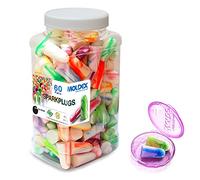 MOLDEX Sparkplugs tapones para los oídos de espuma suave, 60 pares de tapones para los oídos, 33 dB más alto NRR fabricado en Estados Unidos (paquete de botellas)