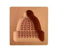 Moldo de galletas de madera cortador de galletas divertidos moldes de estampado tallado de madera para pan de jengibre, formas de moldes para galletas para decoración de pasteles de postres de azú