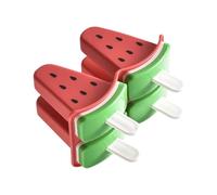 Molds - 4 moldes de de sandías | Molde de silicona apto para alimentos con tallos para congelar yogur y preparar frutas