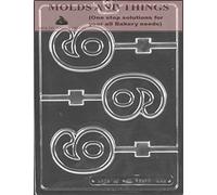 MOLDS AND THINGS Molde de chocolate con derechos de autor, número seis, 6, números y letras, plástico transparente, forma de prisma rectangular