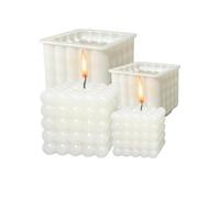 Molds For Candles, 3D Wax Molds Silicone Soap Making, 2 piezas Reusable Craft Supplies For Wax Plaster Soap Resin Casting Home Decor Party Favors Halloween Christmas Birthday