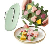Molds Maker, 8 Cavities Maker, Multi Functional Kitchen Gadget with Dinosaur Lid, Fun Ice Cream Mold with Creative Style, Snack Freezer Tool for Children Adults Party Events