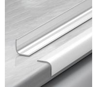 Moldura angular de cornisa de 100 cm, 3 piezas de aluminio blanco, 12 mm, resistente a los impactos, protector de pared Ele para decoración del hogar