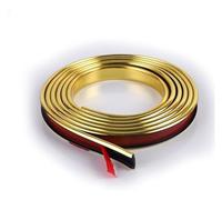 Moldura autoadhesiva, tira de sellado, moldura flexible despegable, borde canal en U 2 m (rojo, 12 mm)(Gold,18mm)