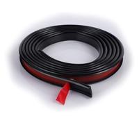 Moldura autoadhesiva, tira de sellado, moldura flexible despegable, borde canal en U 2 m (rojo, 12 mm)(Nero,18mm)