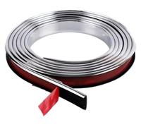 Moldura autoadhesiva, tira de sellado, moldura flexible despegable, borde canal en U 2 m (rojo, 12 mm)(Silver,18mm)