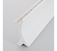 LEDKIA LIGHTING - Moldura para 2 Tiras LED Arco Design | Iluminación Decorativa Indirecta | Fácil de Instalar, Blanco, Polímero Extruido de Alta Densidad